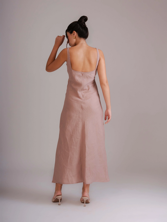 Dusty Pink Wavy Dress