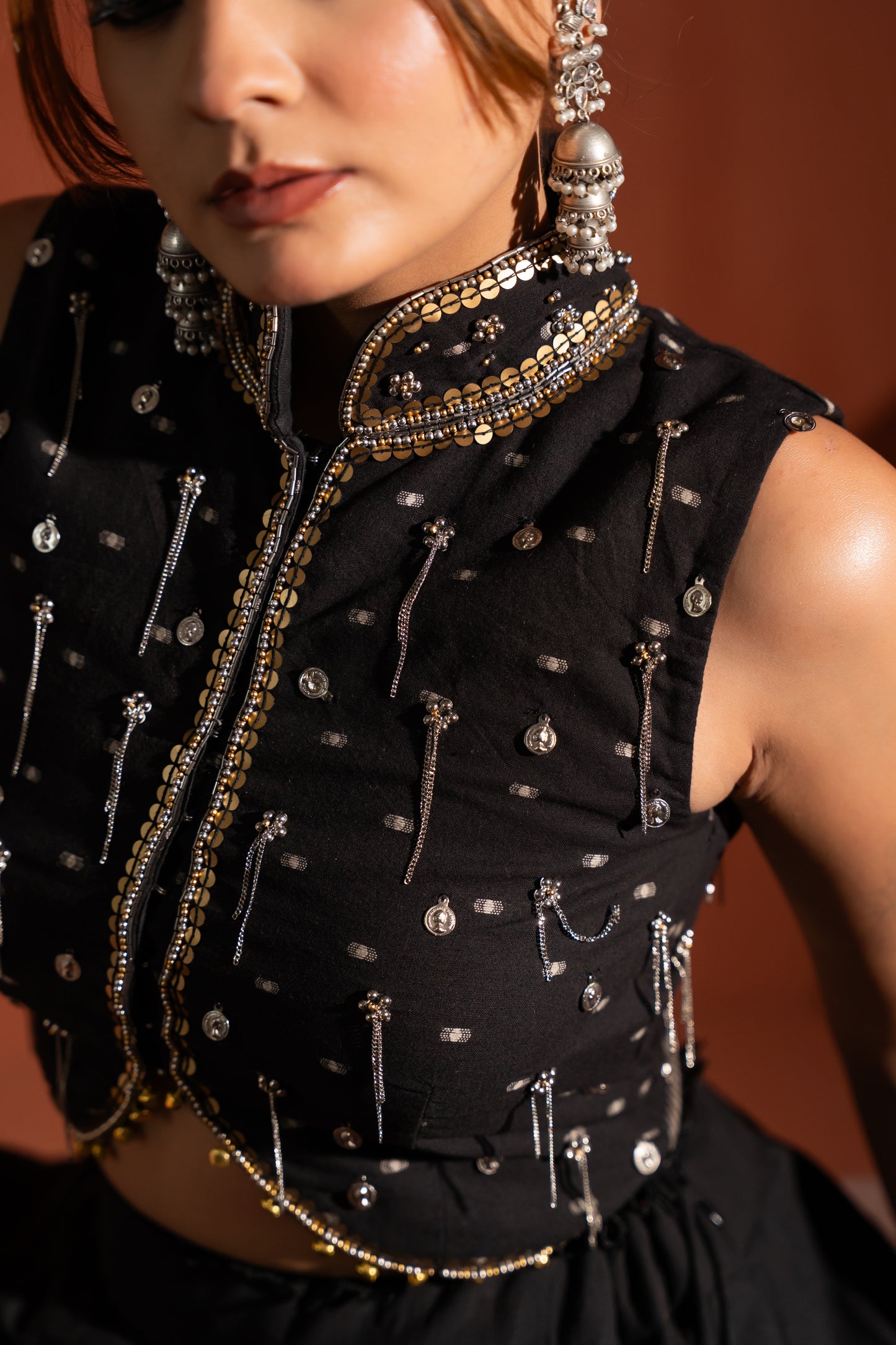 Midnight Black Navratri Chaniya Choli Set