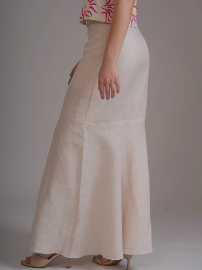 Off White Flaired Skirt
