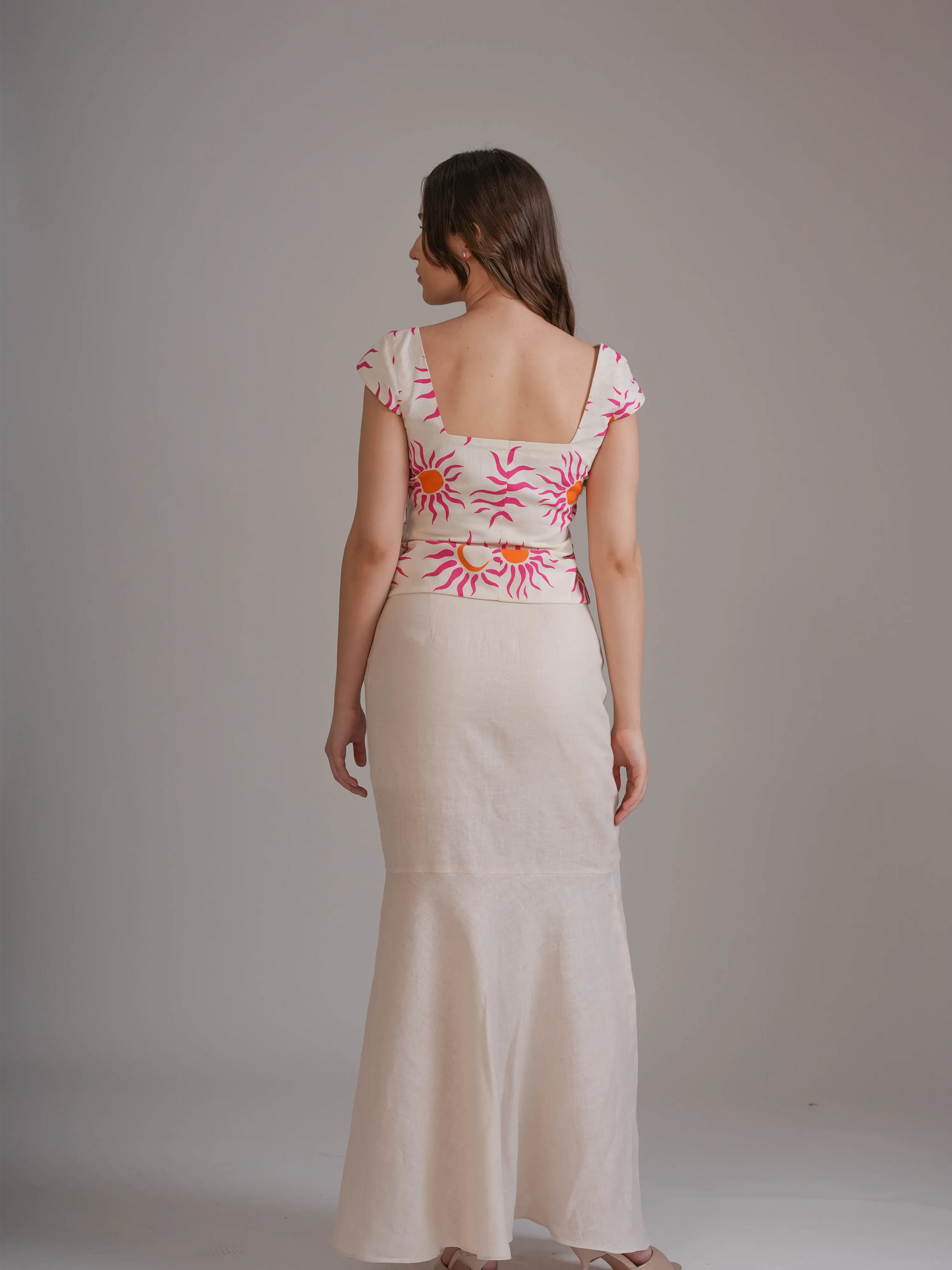 Off White Flaired Skirt