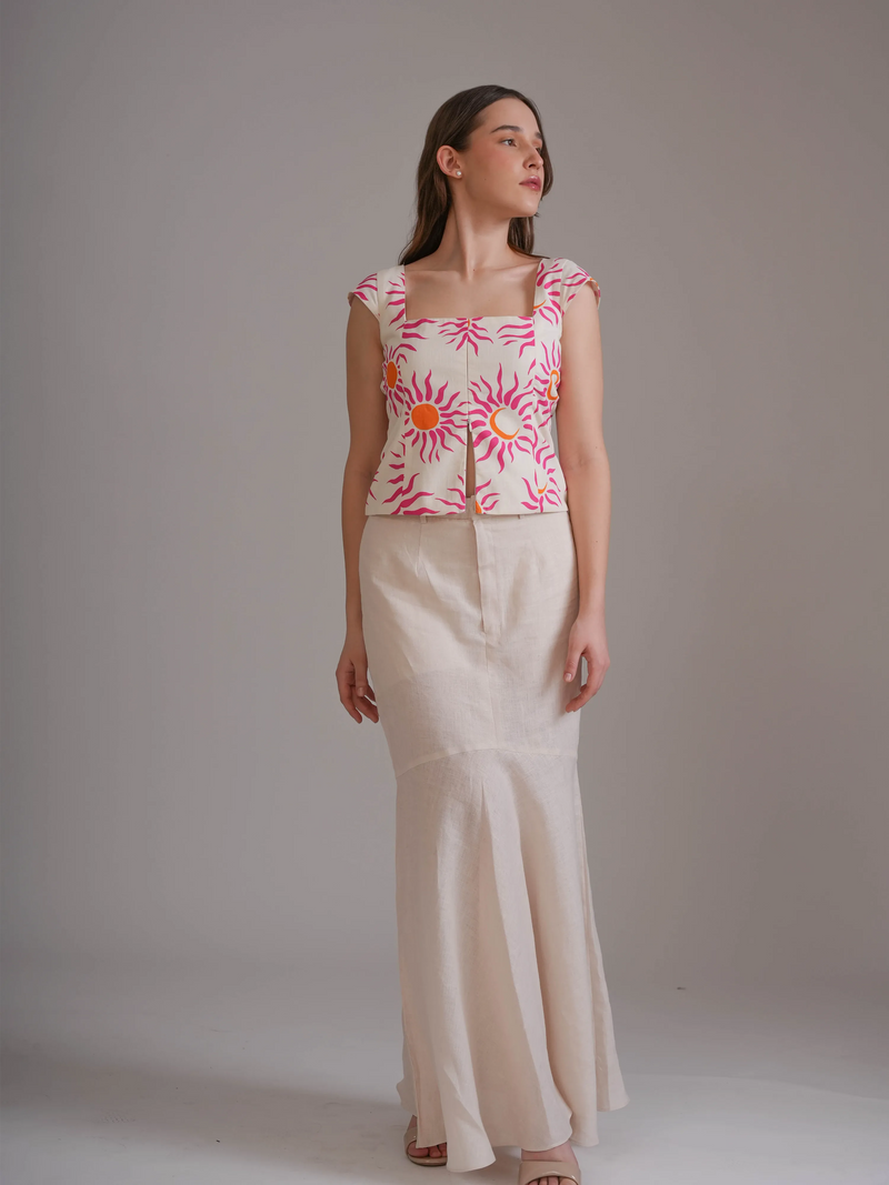 Pink Sunflower Top