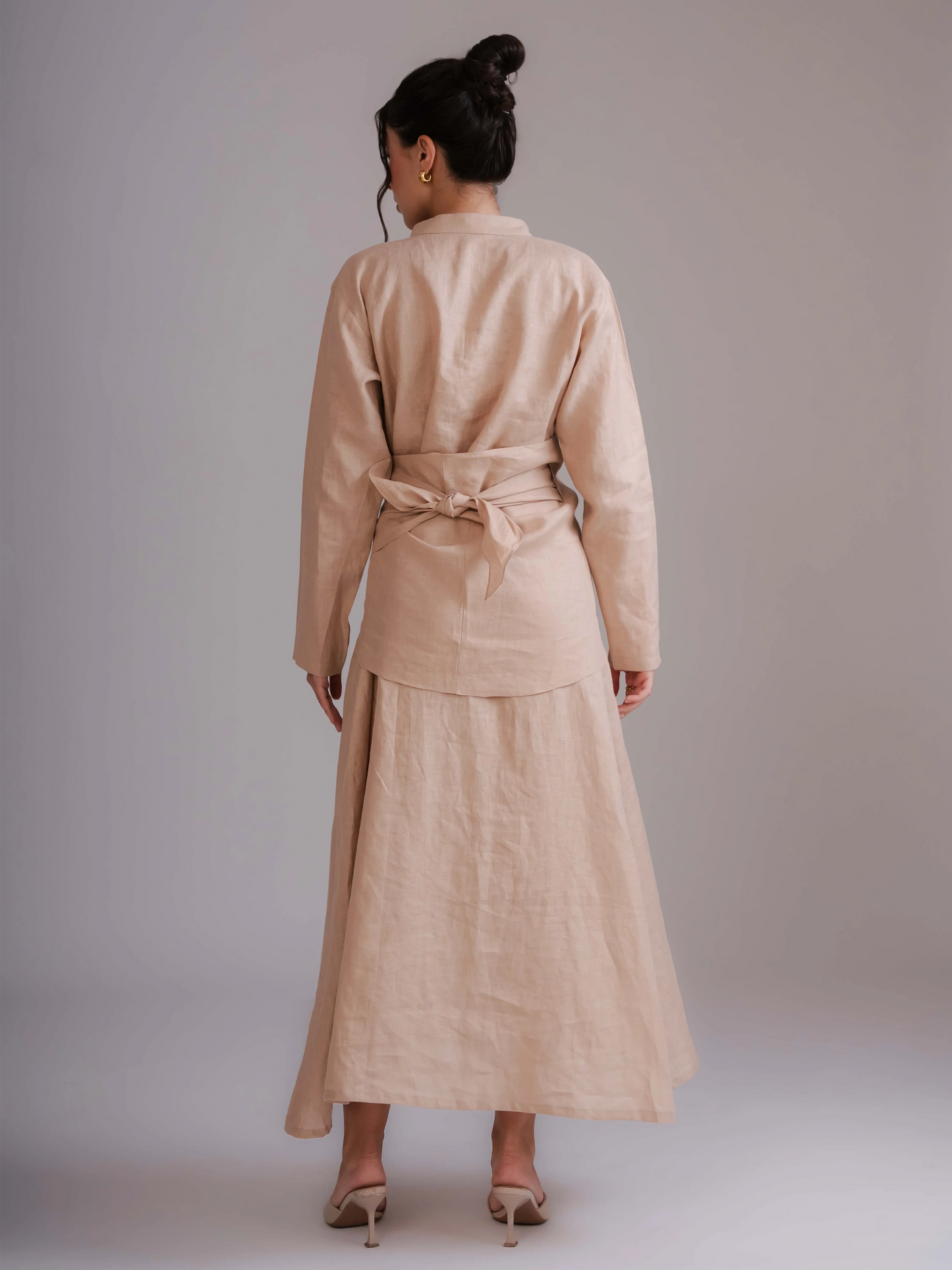 Stand Collar Long Dress