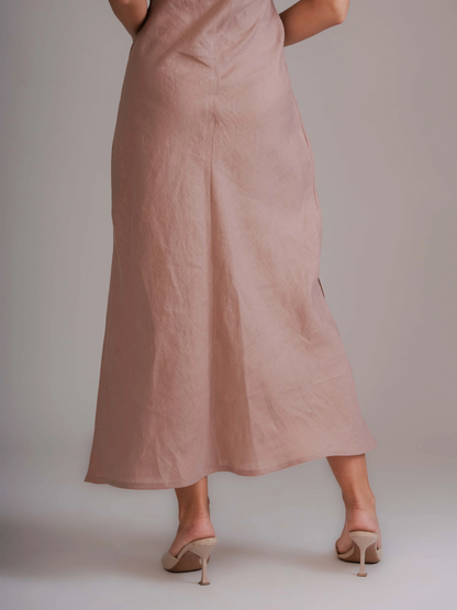 Dusty Pink Wavy Dress