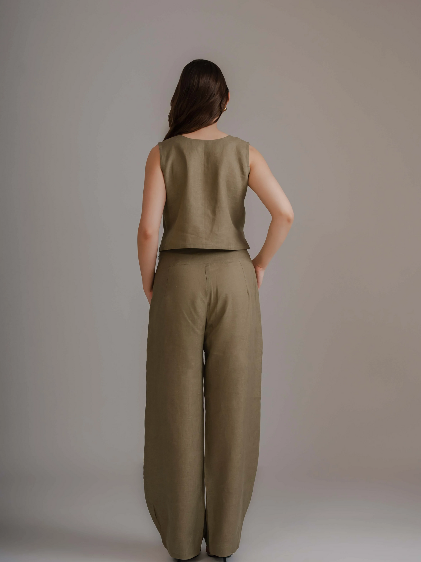 Olive Sleeveless Co-Ord