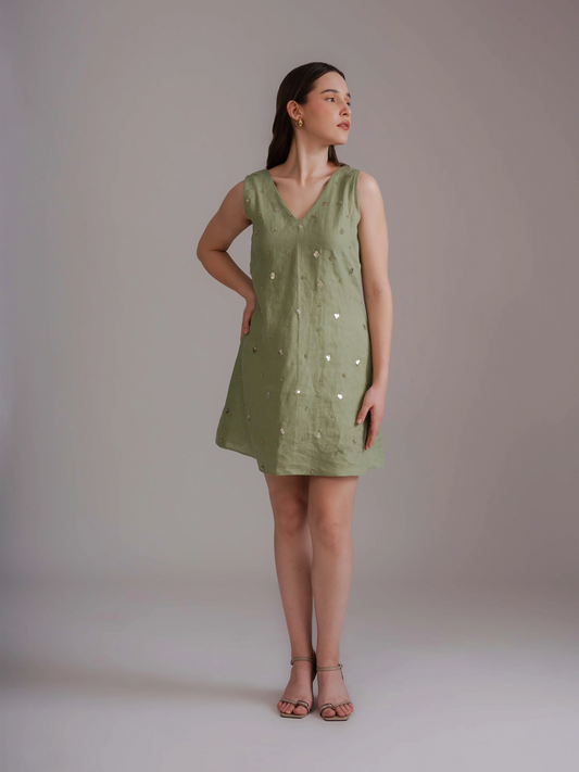 Ever Green Beaded Dress