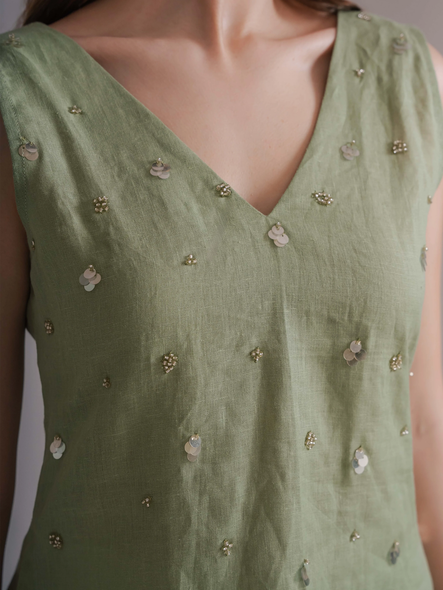 Ever Green Beaded Dress