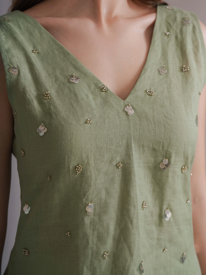 Ever Green Beaded Dress