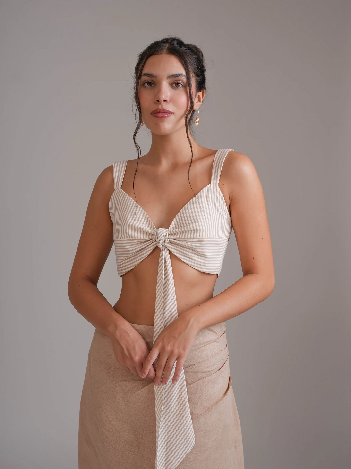 Striped Bustier Top