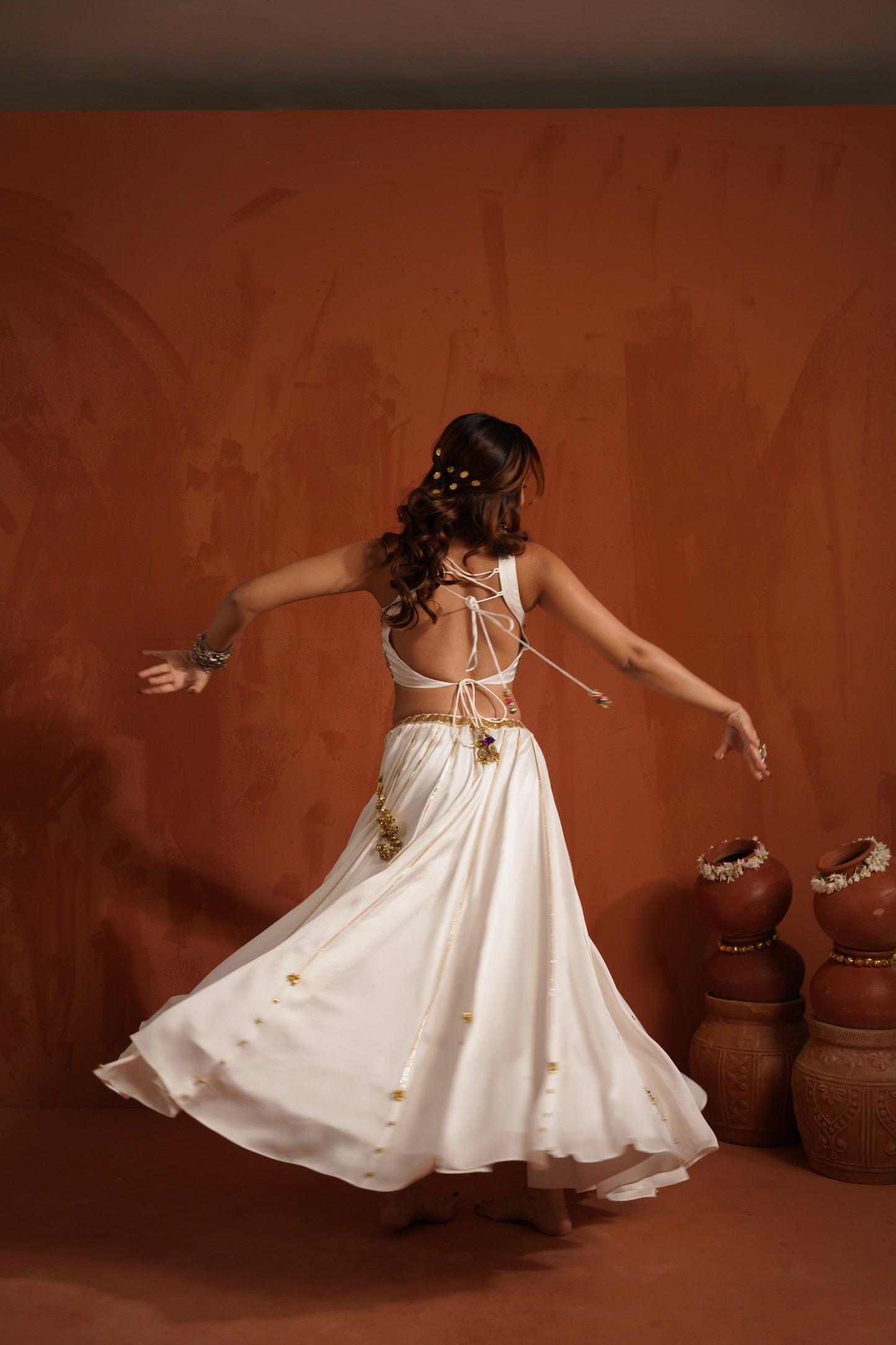 Ivory Glow Embroidered Navratri Lehenga Set