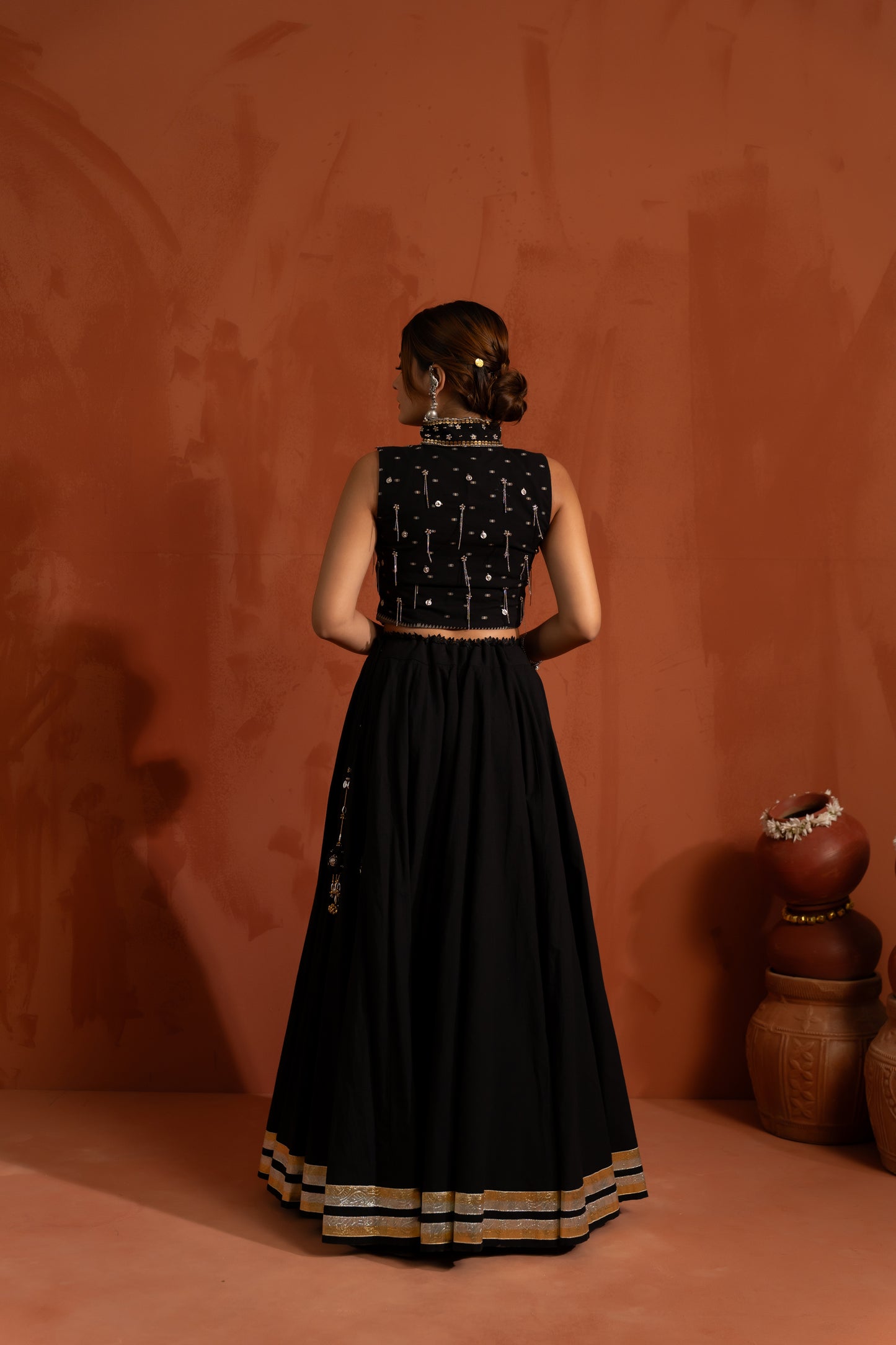 Midnight Black Navratri Chaniya Choli Set
